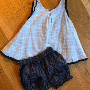 Well Dressed Wolf Size 3 Navy Plaid Tunic Set